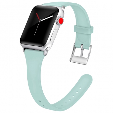 Thin and Slender Women's Silicone Apple Watch Strap, Suitable for Apple Watch Band 384041424445, IWatch87654321