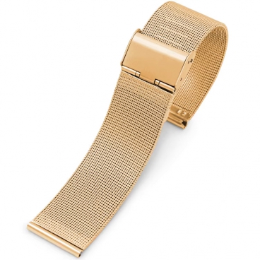 Factory Directly Gold 0.6mm Mesh Strap Stainless Steel Watch Band
