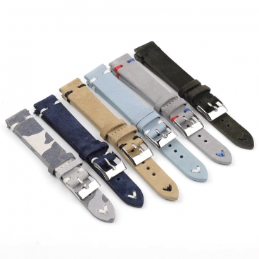 Fashion Watches Straps Luxury Bands Genuine Leather Strap Band OEM Custom Logo Suede Leather Watch Strap